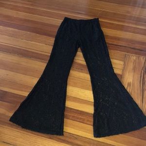 Black lace festival pants